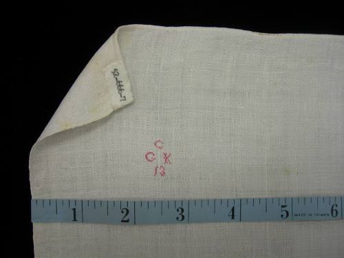 2009 Record shot by L. Baumgarten. Napkin, detail of mark.