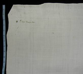2009 Record shot by L. Baumgarten. Tablecloth, detail of markings.