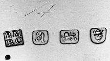 C70-688. Salver, marks.