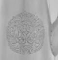Chocolate pot, detail of cypher.