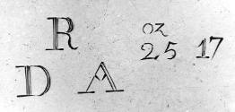 C70-861. Coffeepot, owner's initials.