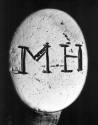 C70-1167. Cream jug, detail of owner's initials.