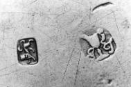 C70-1181. Spoon tray, marks.