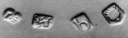 C70-1144. Salver, marks.