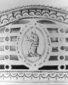 C72-444, Bottle stand, crest.