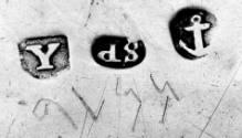C72-1223. Scent bottle, marks on underside of base.