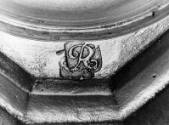 C70-469. Candlestick, maker's mark.