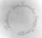 C70-739. Punch Bowl, detail of owner's motto