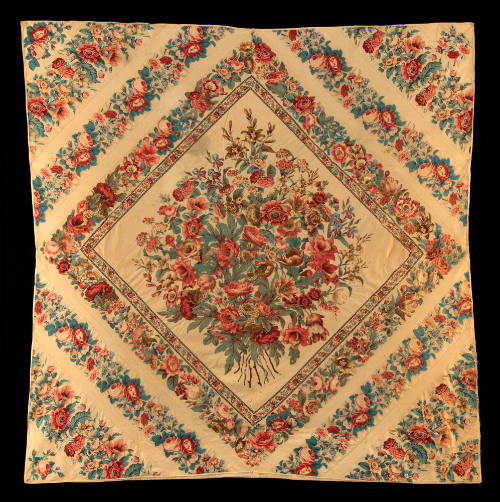 Quilt Top, Block-Printed Cotton