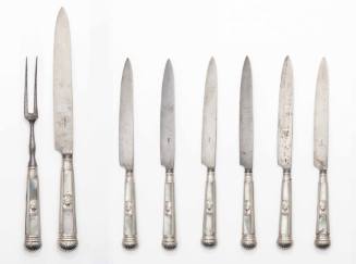 Carving Knife and Fork and 6 Table Knives 2016-165