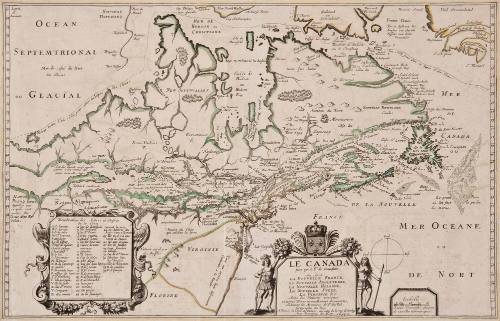 Le Canada faict par le Sr de Champlain, ou sont La Nouvelle France, La Nouvelle Angleterre, La Nouvelle Holande, La Nouvelle Svede, La Virginie &c ...