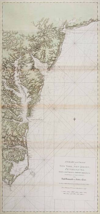 A Chart of the Coast of New York, New Jersey; Pennsilvania, Maryland, Virginia, North Carolina, &c.