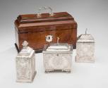 1937-153,1-4 Two Tea Caddies, Sugar Box, and Chest