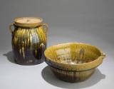 Storage Jar 2021.900.2 and Kitchen Bowl; Milk Pan 2021.900.3