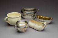 1968-19, Chamber Pot. Shown with Chamber Pots 1991-1072,1A-D, 1991-978, 1991-895 and 1990-75