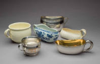 1970-9, Chamber Pot. Shown with Chamber Pots 1991-1072,1A-D, 1991-978, 1991-895, 1990-75 and 19…