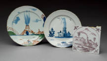 1984-137, Plate; 1998-161, Plate and 2022-257, Tile