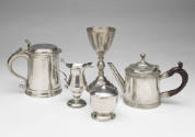 2022-183, Cream Jug; 2022-184, Teapot; 2022-193, Chalice; 2022-199, Tankard; 2022-208,a&b, Suga…