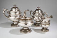 2024-28,1-4, Teapot, Sugar Dish, Cream Pot, Waste Bowl