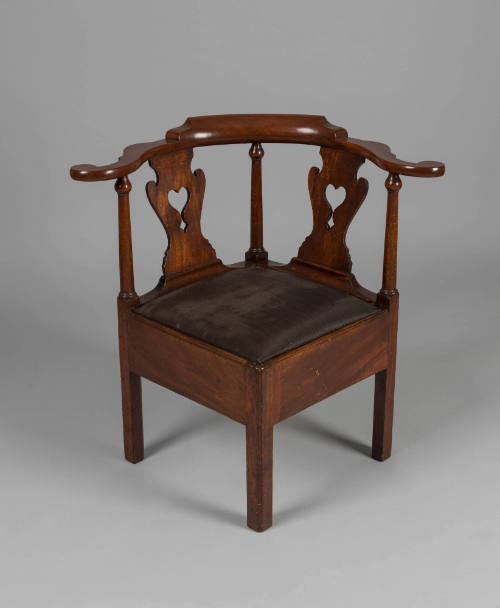 1964-251, Corner Chair, Commode